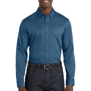 Port Authority® Long Sleeve SuperPro React™ Twill Shirt